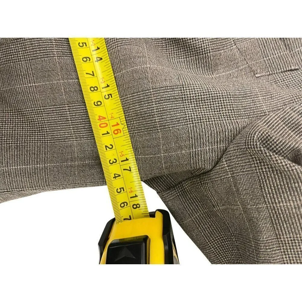 Zara Mens Blazer Suit EU 46 US 36 Brown Jacket Brown Plaid 4501/904 NWOT